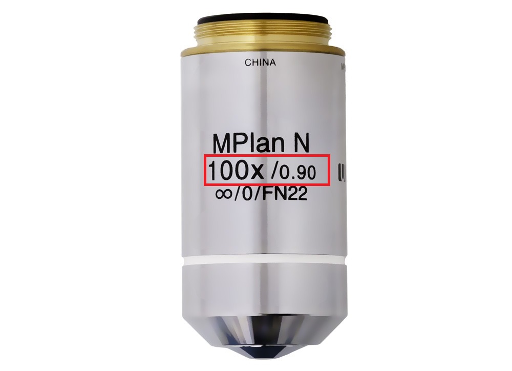 vật kính 100x kính hiển vi kim tương